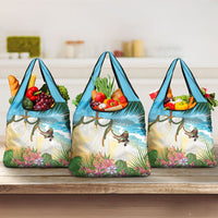 Aloha Hawaii Makahiki Hula Dance Grocery Bag Beach Scenery LT7 3-pack One Size Multicolor - Polynesian Pride