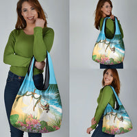 Aloha Hawaii Makahiki Hula Dance Grocery Bag Beach Scenery LT7 - Polynesian Pride