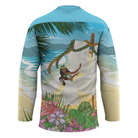 Aloha Hawaii Makahiki Hula Dance Hockey Jersey Beach Scenery