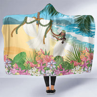Aloha Hawaii Makahiki Hula Dance Hooded Blanket Beach Scenery