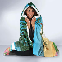 Aloha Hawaii Makahiki Hula Dance Hooded Blanket Beach Scenery