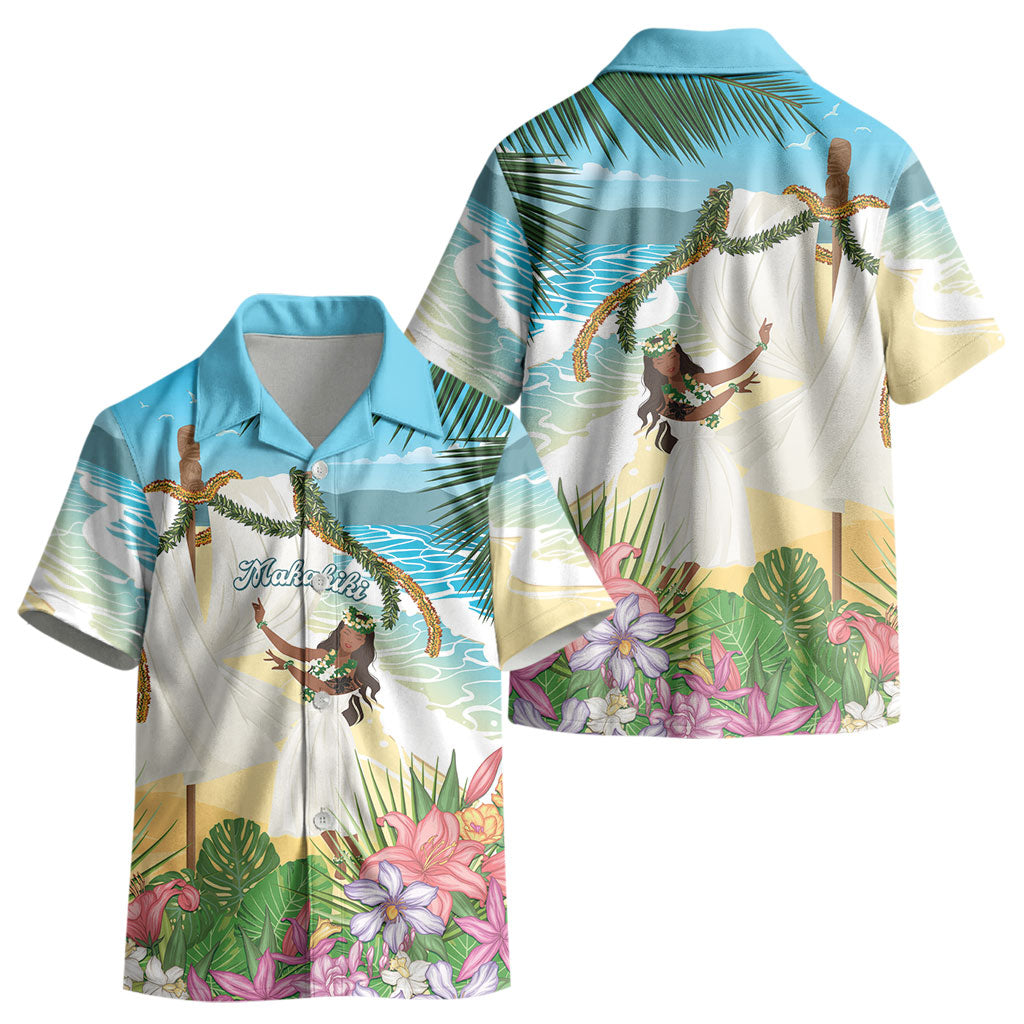 Aloha Hawaii Makahiki Hula Dance Kid Hawaiian Shirt Beach Scenery