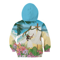 Aloha Hawaii Makahiki Hula Dance Kid Hoodie Beach Scenery