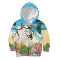 Aloha Hawaii Makahiki Hula Dance Kid Hoodie Beach Scenery