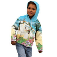 Aloha Hawaii Makahiki Hula Dance Kid Hoodie Beach Scenery