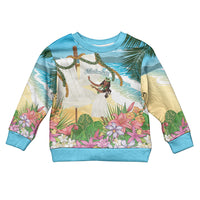 Aloha Hawaii Makahiki Hula Dance Kid Ugly Christmas Sweater Beach Scenery