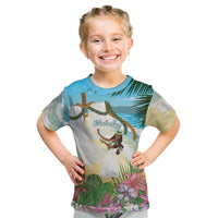 Aloha Hawaii Makahiki Hula Dance Kid T Shirt Beach Scenery