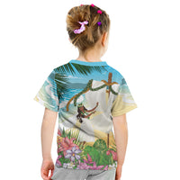 Aloha Hawaii Makahiki Hula Dance Kid T Shirt Beach Scenery
