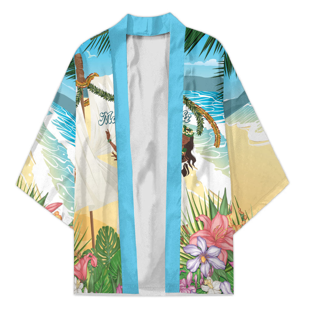 Aloha Hawaii Makahiki Hula Dance Kimono Beach Scenery LT7 Unisex Multicolor - Polynesian Pride