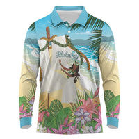 Aloha Hawaii Makahiki Hula Dance Long Sleeve Polo Shirt Beach Scenery LT7 Multicolor - Polynesian Pride