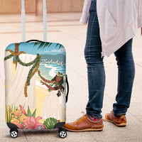 Aloha Hawaii Makahiki Hula Dance Luggage Cover Beach Scenery