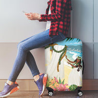 Aloha Hawaii Makahiki Hula Dance Luggage Cover Beach Scenery