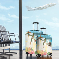 Aloha Hawaii Makahiki Hula Dance Luggage Cover Beach Scenery