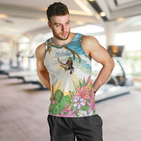 Aloha Hawaii Makahiki Hula Dance Men Tank Top Beach Scenery