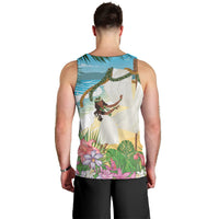 Aloha Hawaii Makahiki Hula Dance Men Tank Top Beach Scenery