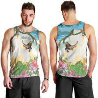Aloha Hawaii Makahiki Hula Dance Men Tank Top Beach Scenery
