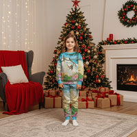 Aloha Hawaii Makahiki Hula Dance Christmas Pajama Set Beach Scenery