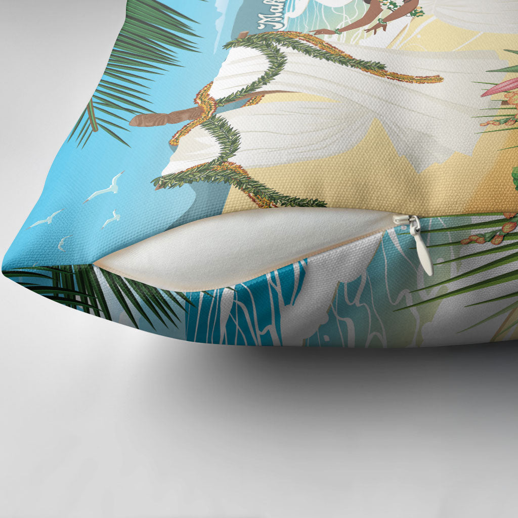 Aloha Hawaii Makahiki Hula Dance Pillow Cover Beach Scenery LT7 - Polynesian Pride