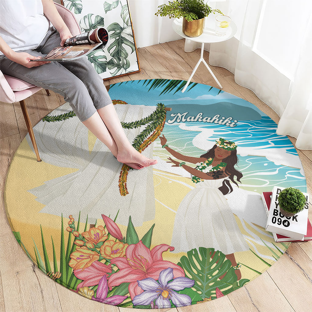 Aloha Hawaii Makahiki Hula Dance Round Carpet Beach Scenery LT7 - Polynesian Pride