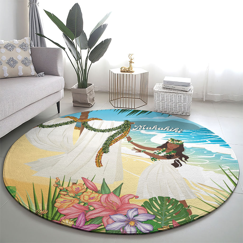 Aloha Hawaii Makahiki Hula Dance Round Carpet Beach Scenery LT7 - Polynesian Pride