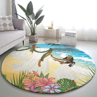 Aloha Hawaii Makahiki Hula Dance Round Carpet Beach Scenery LT7 - Polynesian Pride