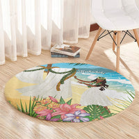 Aloha Hawaii Makahiki Hula Dance Round Carpet Beach Scenery LT7 - Polynesian Pride