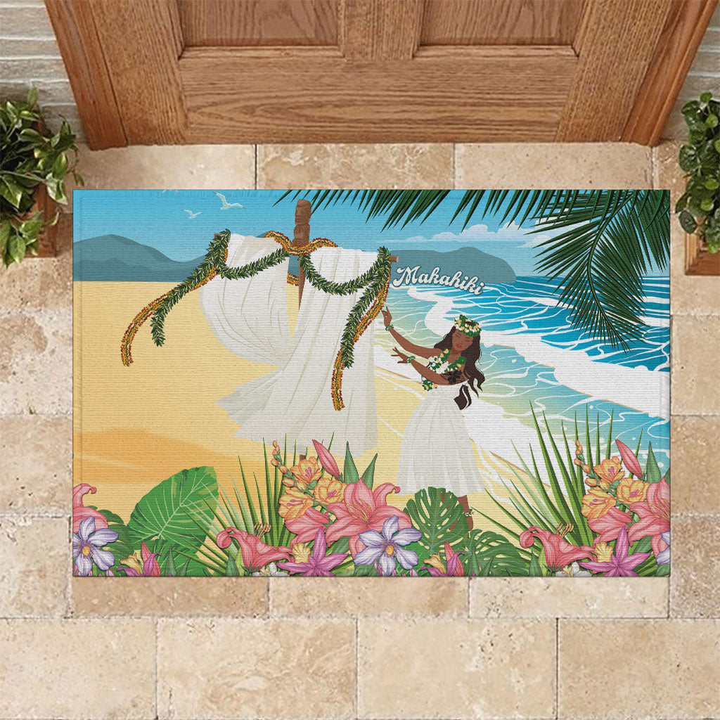 Aloha Hawaii Makahiki Hula Dance Rubber Doormat Beach Scenery LT7 Multicolor - Polynesian Pride
