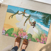 Aloha Hawaii Makahiki Hula Dance Rubber Doormat Beach Scenery LT7 - Polynesian Pride