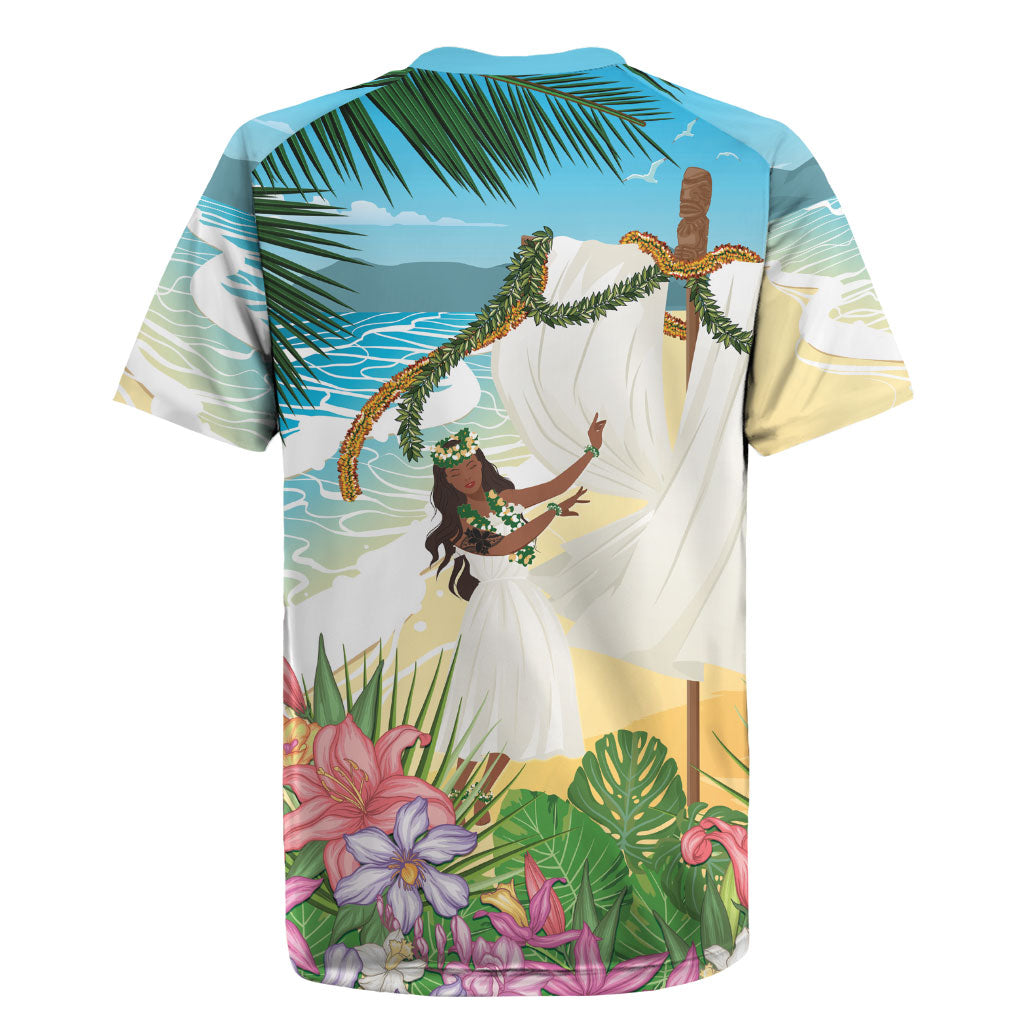 Aloha Hawaii Makahiki Hula Dance Rugby Jersey Beach Scenery LT7 - Polynesian Pride