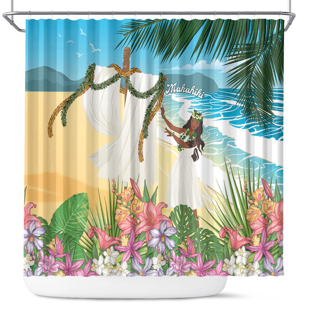 Aloha Hawaii Makahiki Hula Dance Shower Curtain Beach Scenery LT7 Multicolor - Polynesian Pride