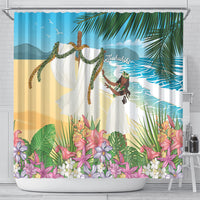Aloha Hawaii Makahiki Hula Dance Shower Curtain Beach Scenery LT7 - Polynesian Pride
