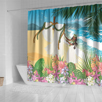 Aloha Hawaii Makahiki Hula Dance Shower Curtain Beach Scenery LT7 - Polynesian Pride
