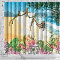 Aloha Hawaii Makahiki Hula Dance Shower Curtain Beach Scenery LT7 - Polynesian Pride