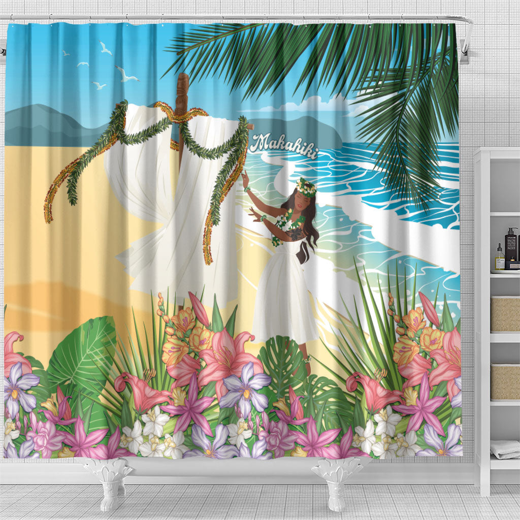 Aloha Hawaii Makahiki Hula Dance Shower Curtain Beach Scenery LT7 - Polynesian Pride