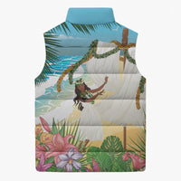 Aloha Hawaii Makahiki Hula Dance Sleeveless Puffer Jacket Beach Scenery LT7 - Polynesian Pride