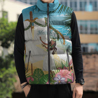 Aloha Hawaii Makahiki Hula Dance Sleeveless Puffer Jacket Beach Scenery LT7 - Polynesian Pride