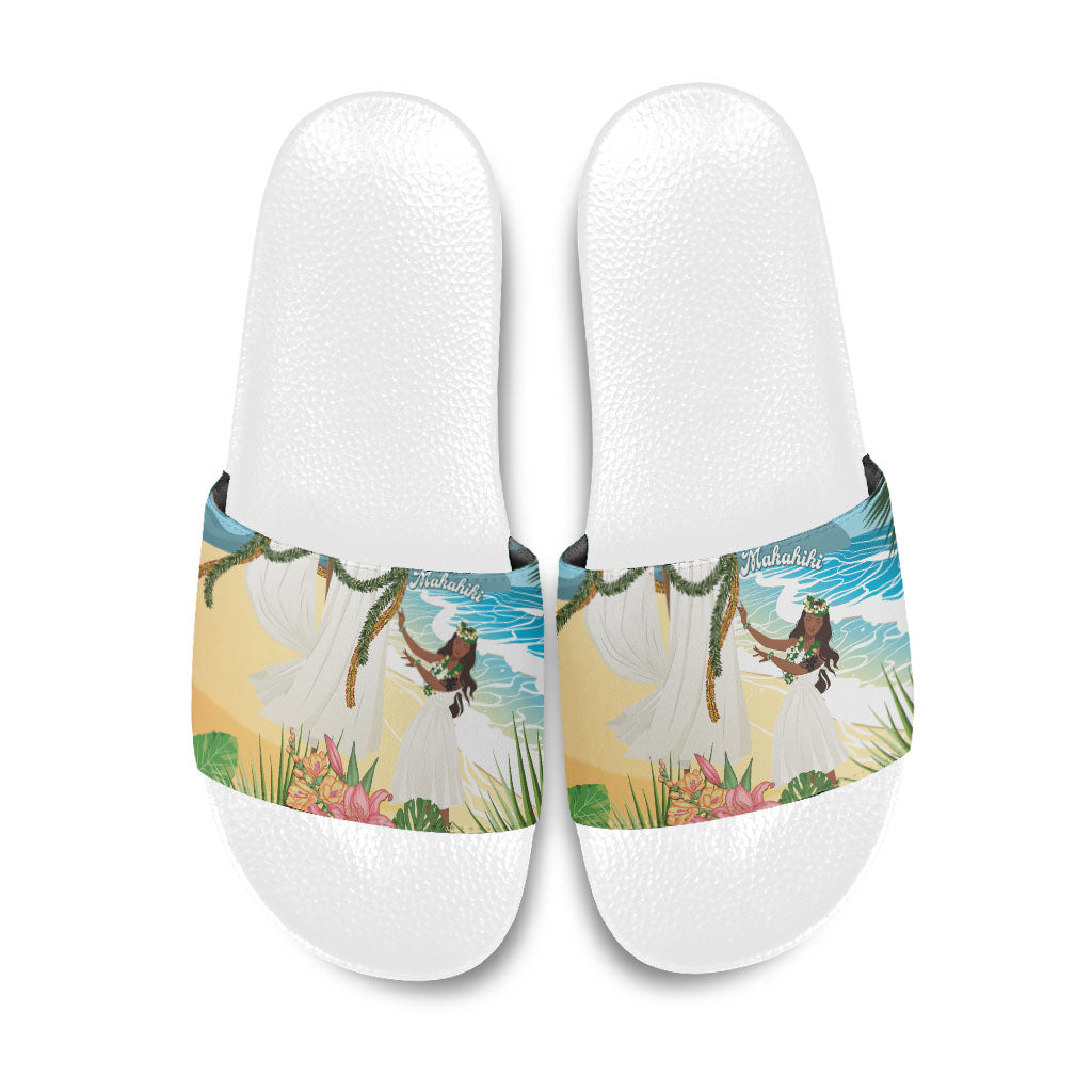 Aloha Hawaii Makahiki Hula Dance Slide Sandals Beach Scenery LT7 Multicolor - Polynesian Pride