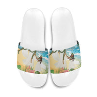 Aloha Hawaii Makahiki Hula Dance Slide Sandals Beach Scenery LT7 Multicolor - Polynesian Pride
