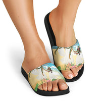 Aloha Hawaii Makahiki Hula Dance Slide Sandals Beach Scenery LT7 - Polynesian Pride