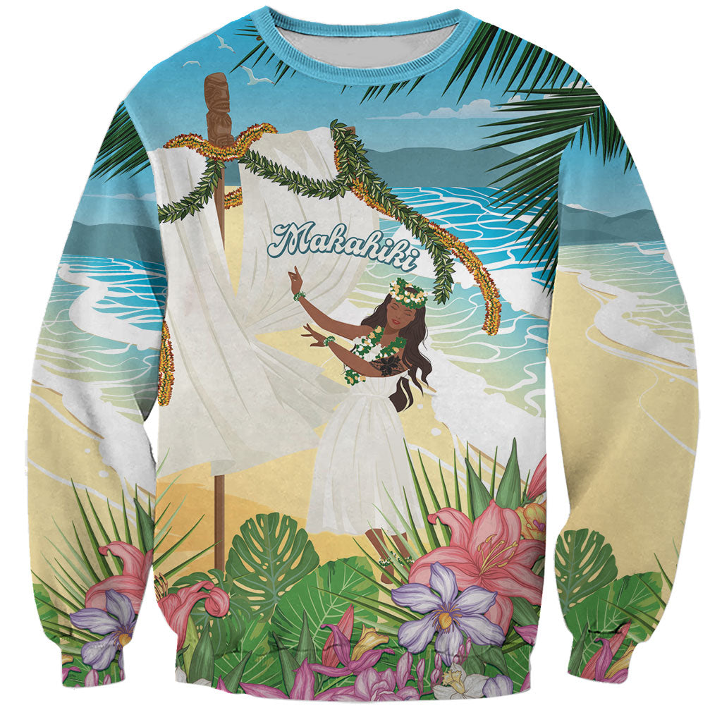Aloha Hawaii Makahiki Hula Dance Sweatshirt Beach Scenery LT7 Unisex Multicolor - Polynesian Pride
