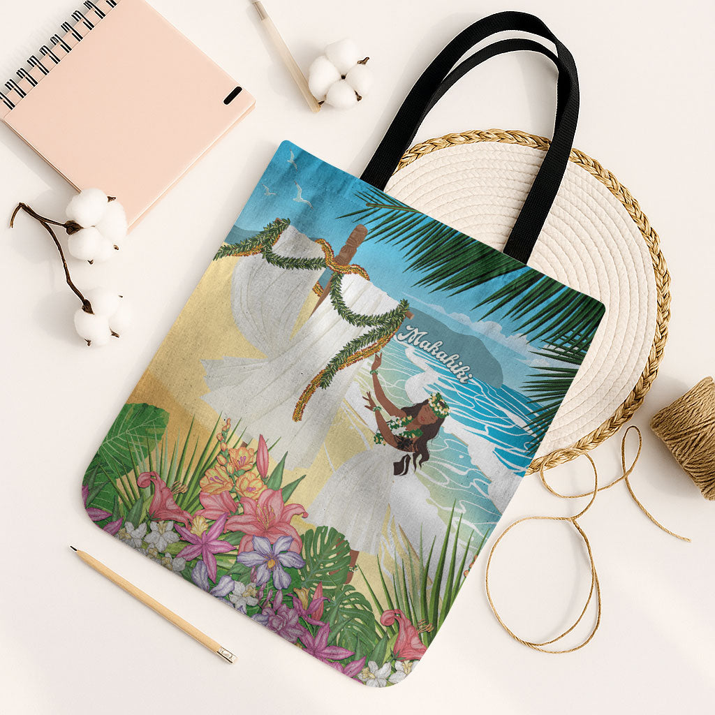 Aloha Hawaii Makahiki Hula Dance Tote Bag Beach Scenery