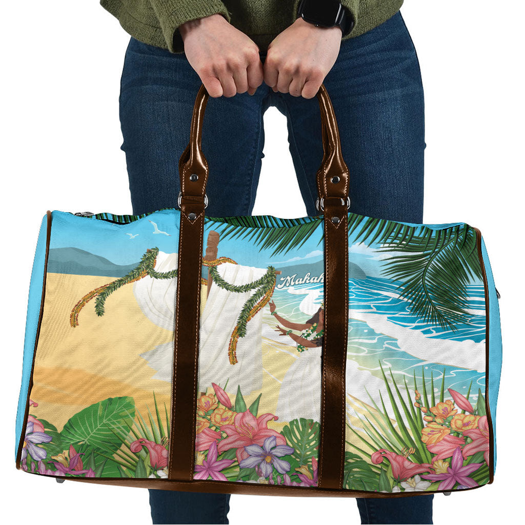 Aloha Hawaii Makahiki Hula Dance Travel Bag Beach Scenery