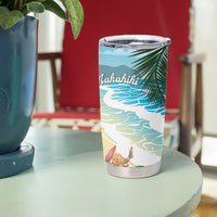Aloha Hawaii Makahiki Hula Dance Tumbler Cup Beach Scenery