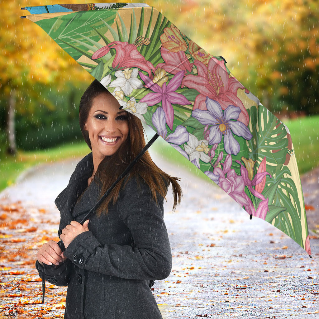 Aloha Hawaii Makahiki Hula Dance Umbrella Beach Scenery LT7 - Polynesian Pride