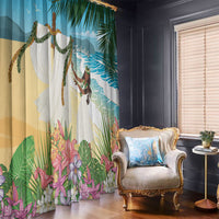 Aloha Hawaii Makahiki Hula Dance Window Curtain Beach Scenery LT7 - Polynesian Pride