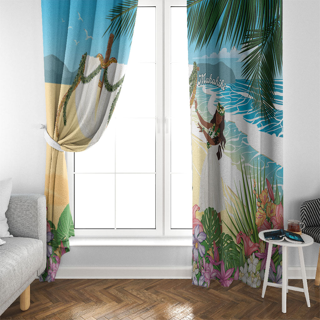 Aloha Hawaii Makahiki Hula Dance Window Curtain Beach Scenery LT7 - Polynesian Pride
