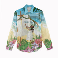 Aloha Hawaii Makahiki Hula Dance Women Casual Shirt Beach Scenery LT7 - Polynesian Pride