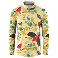 Aloha Hawaii Button Sweatshirt I'iwi on Mamane Pastel Cream LT7 Light Yellow - Polynesian Pride