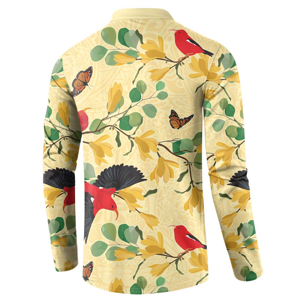 Aloha Hawaii Button Sweatshirt I'iwi on Mamane Pastel Cream LT7 - Polynesian Pride