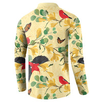 Aloha Hawaii Button Sweatshirt I'iwi on Mamane Pastel Cream LT7 - Polynesian Pride